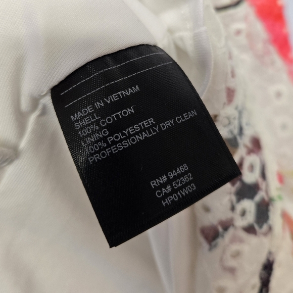 Laundry by Shelli Segal Floral Eyelet Halter Dress White 0 - Picture 10 of 13